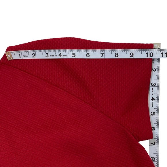 Draper James Sheath Dress | 10 | Red | Short Sleeve | Midi - Picture 10 of 12